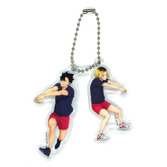 Kenma Kozume & Tetsuro Kuroo J Prize Haikyu!! Kuji Rack Receive Mini Keychain Set [USED]