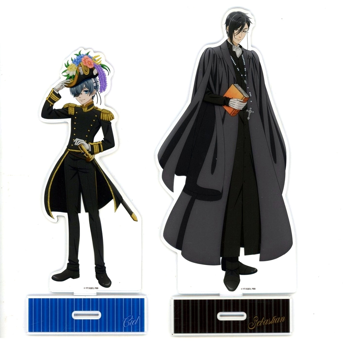 Set of 2 Big Acrylic Stand Chara Fuku Kuji Black Butler Public School Arc B Prize [USED]