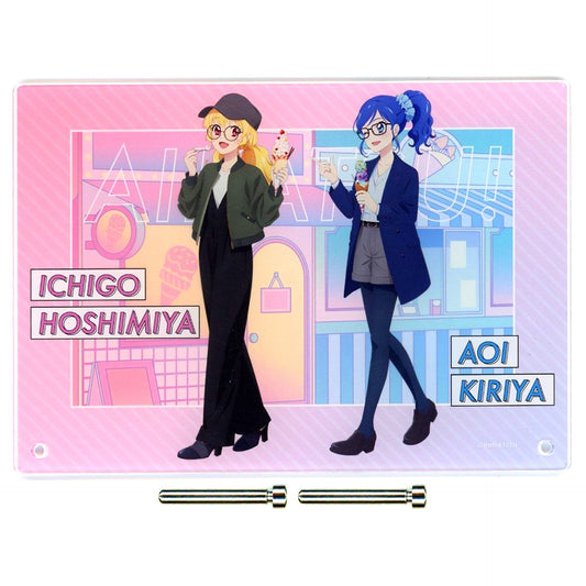Ichigo & Aoi Incognito Eating Tour Ver. Aikatsu! Acrylic Art Panel [USED]