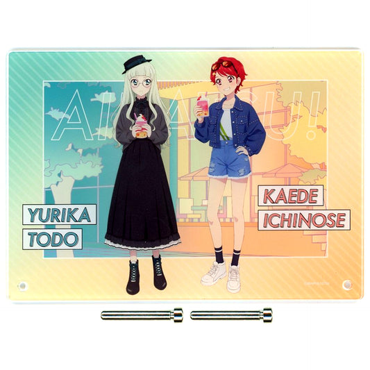 Yurika & Kaede Incognito Eating Tour Ver. Aikatsu! Acrylic Art Panel [USED]