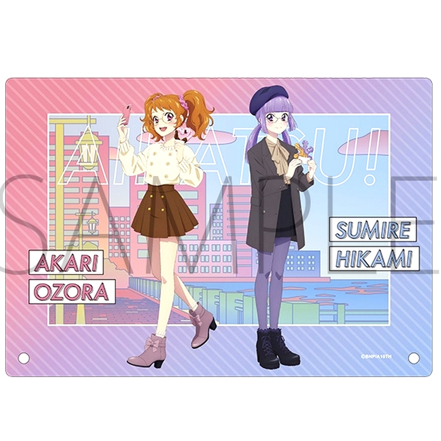 Akari & Sumire Incognito Food Tour Ver. Acrylic Art Panel Aikatsu! [USED]