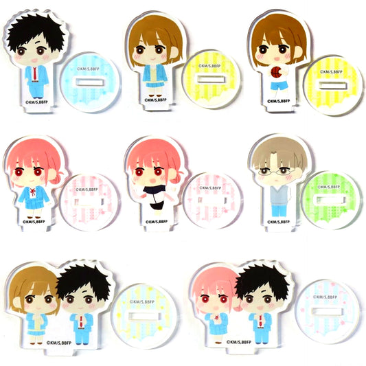 Set of 8 Blue Box Fluffy Mini Acrylic Stand [USED]