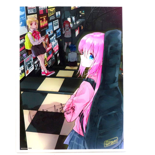 Kessoku Band Bocchi the Rock! Aki Hamaji Autographed A4 Acrylic Plate #STAYHOME Luxury Project Autographed A4 Acrylic Plate Fair Goods [USED]
