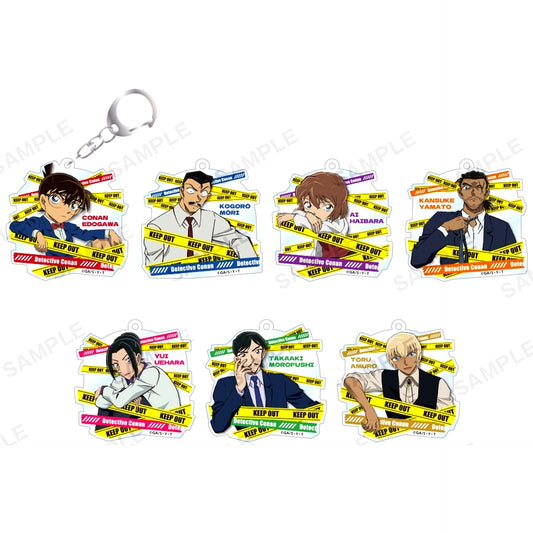Set of 7 Detective Conan Trading Acrylic Keychain Long Chair Ver. [USED]