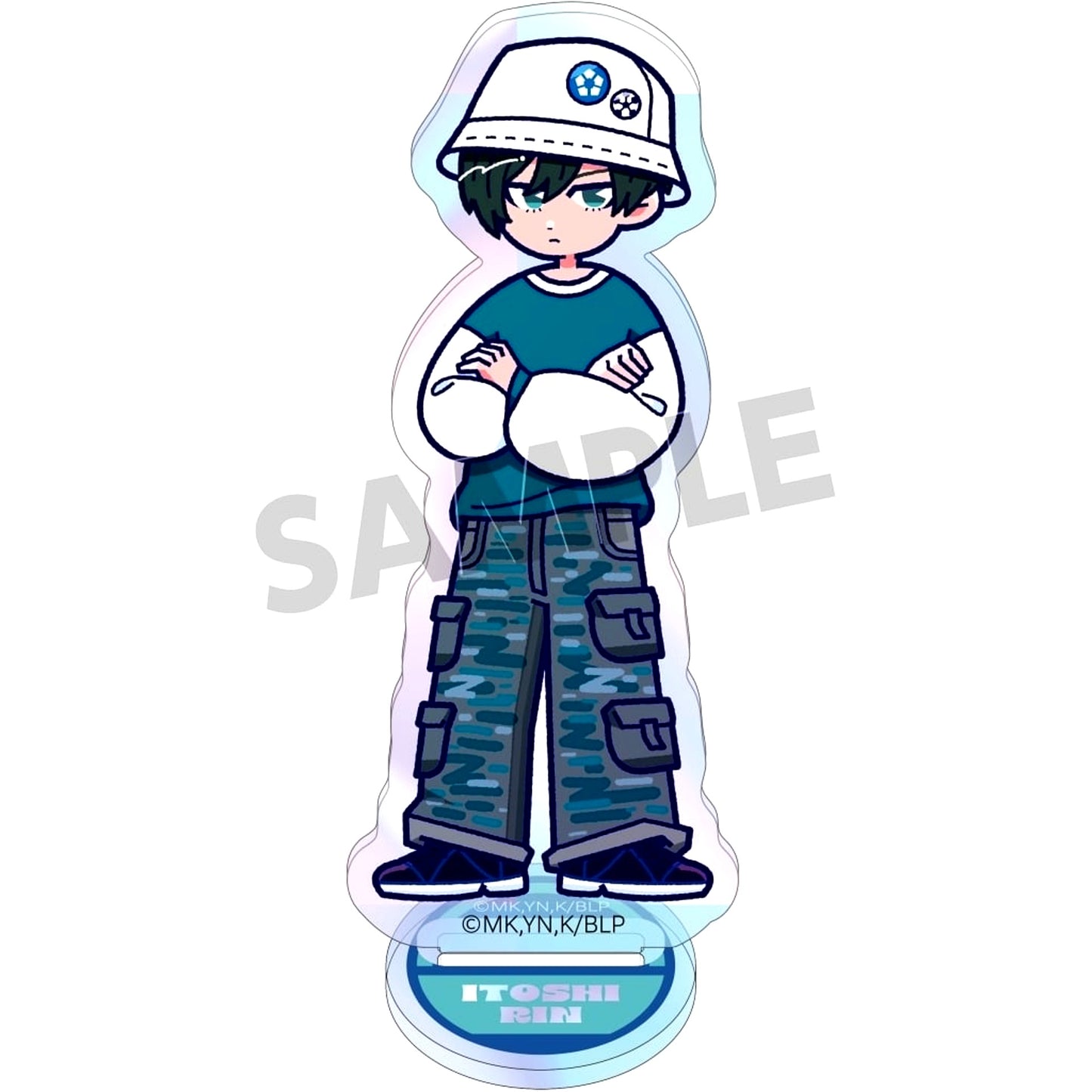 Rin Itoshi 90s Street Fashion Collection Blue Lock Aurora Acrylic Stand [USED]