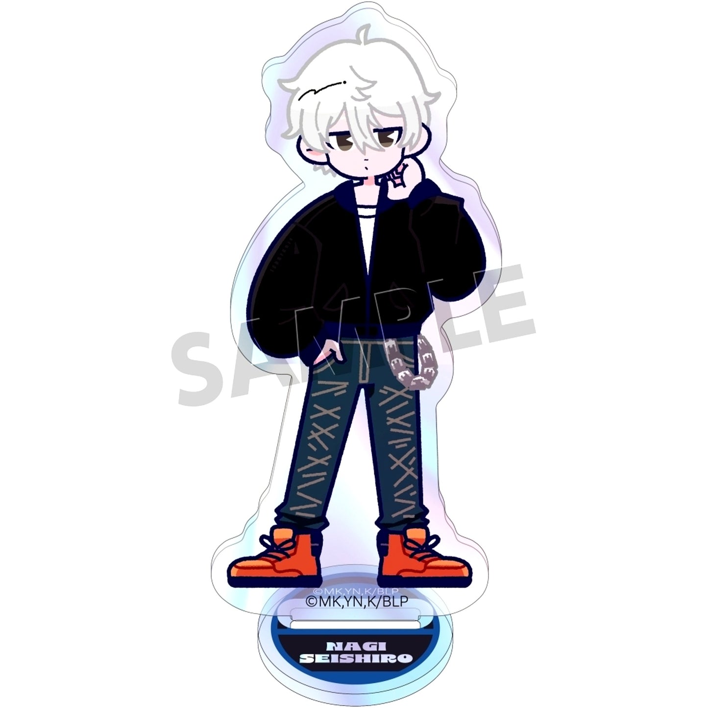 Seishiro Nagi 90s Street Fashion Collection Aurora Acrylic Stand Blue Lock [USED]