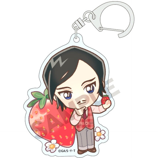 Takaaki Morofushi Detective Conan Trading Acrylic Keychain Chara Peco Strawberry Picking [USED]