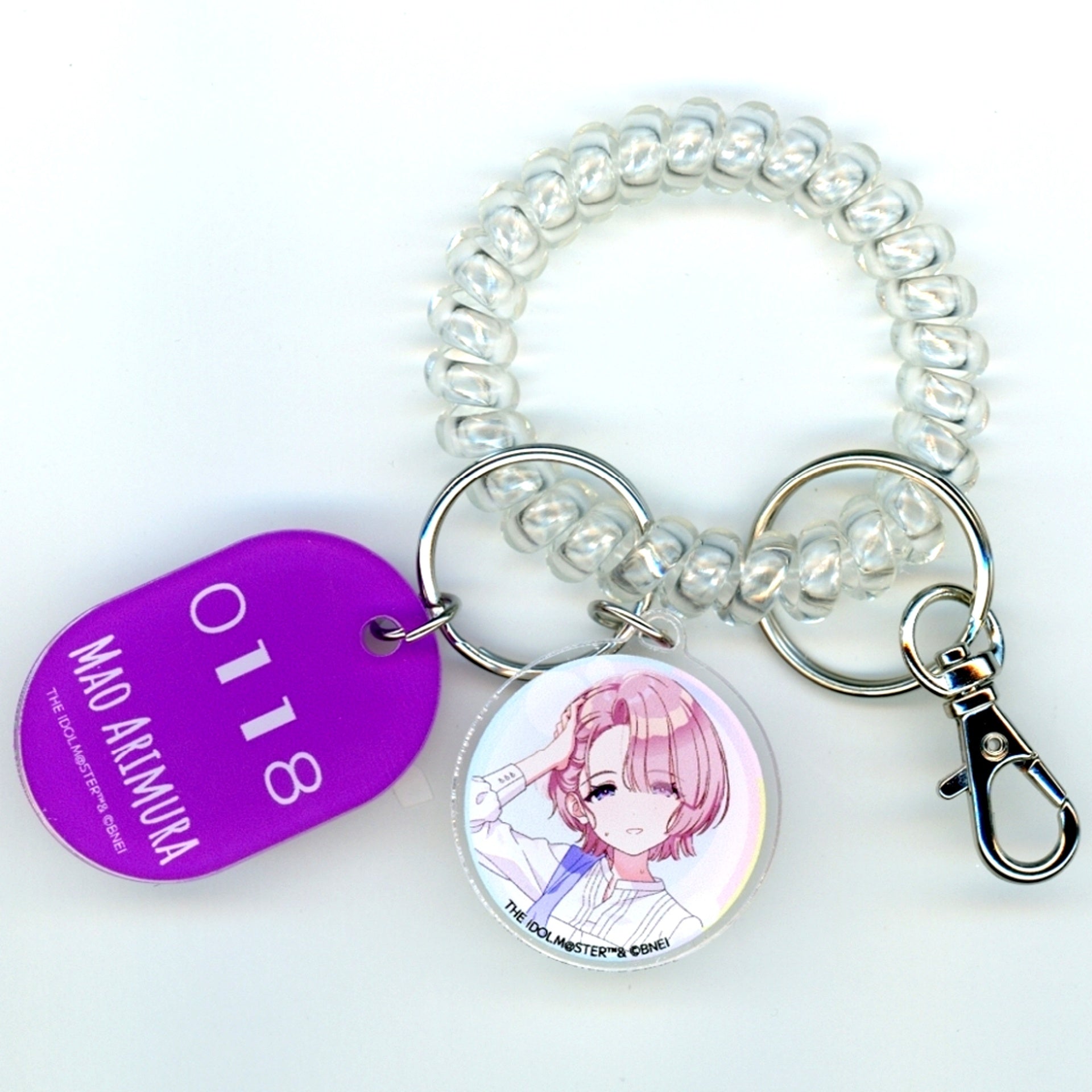 Mao Arimura Gakuen Idolmaster x Gokurakuyu RAKU SPA Welcome to Gokurakuyu Cold Winter Hot Spring Amusement Park Trading Locker Key Style Keychain [USED]