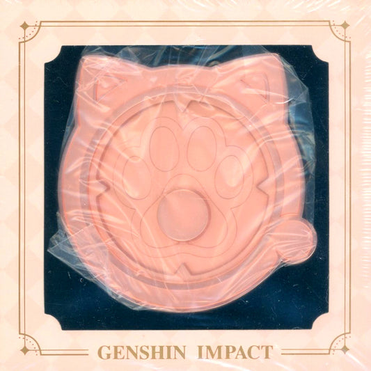 Pink Gold Genshin Impact Genius Invokation TCG Series Cat Paw Metal Badge Holder [USED]