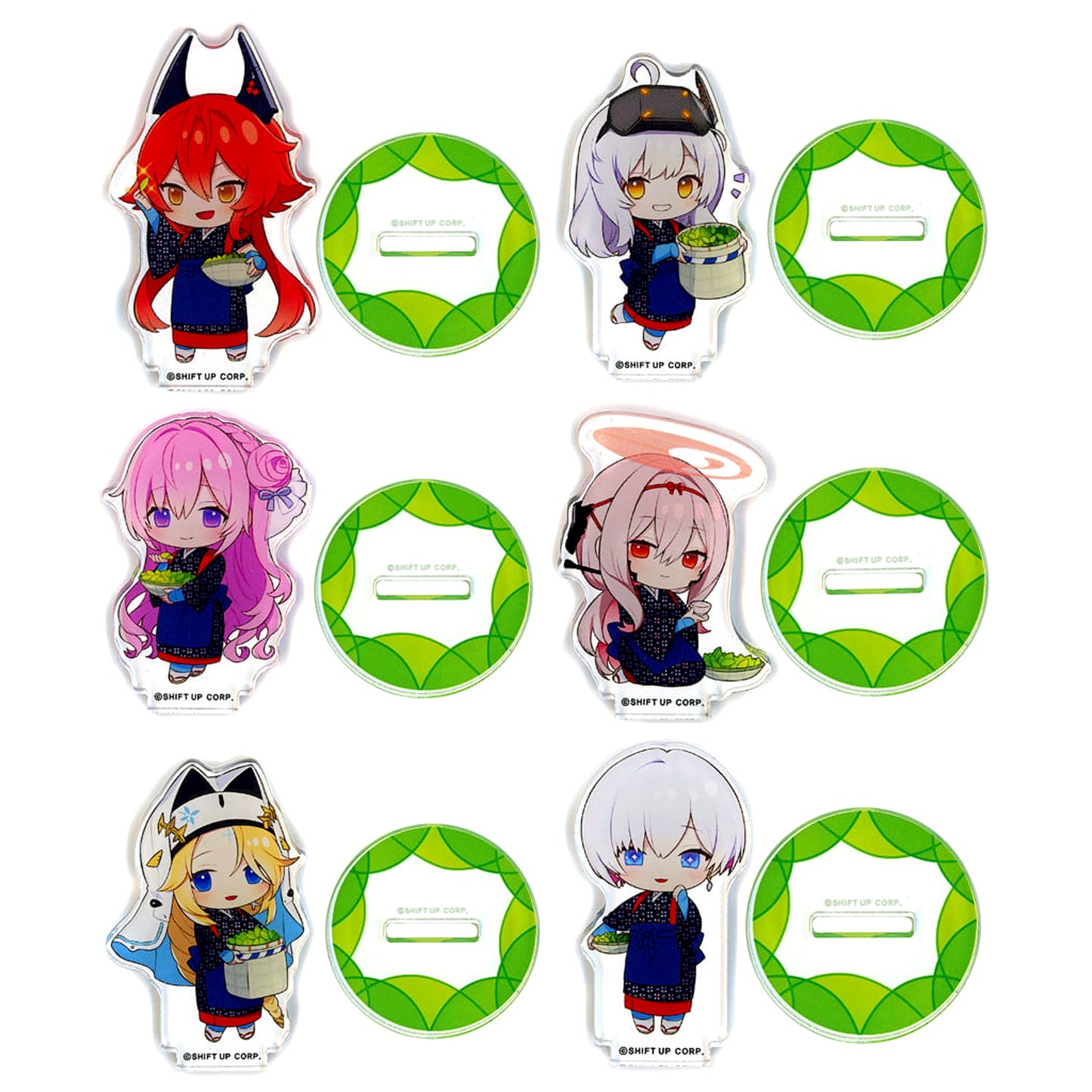 Goddess of Victory: NIKKE Set of 6 POPUP Area Defense Battle Part 2 Mini Acrylic Stands Shizuoka Venue Limited [USED]
