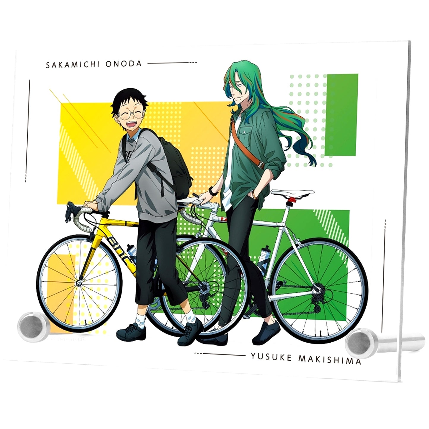 Sakamichi Onoda and Yusuke Makishima Illustration Going Out ver. A6 Acrylic Panel Yowamushi Pedal GLORY LINE [USED]