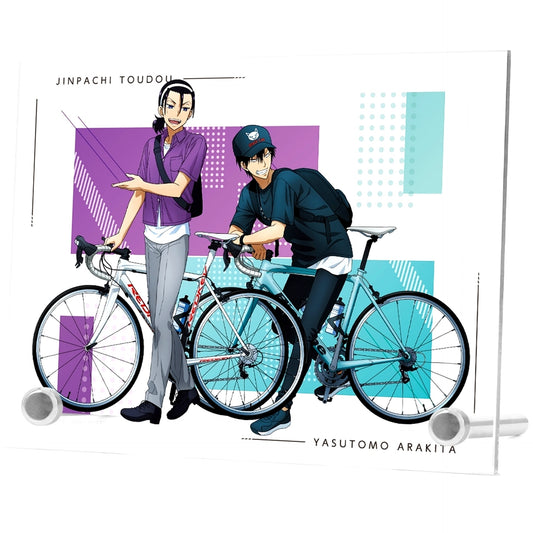 Yasutomo Arakita & Jinpachi Todo Illustration Outing Ver. A6 Acrylic Panel Yowamushi Pedal GLORY LINE [USED]