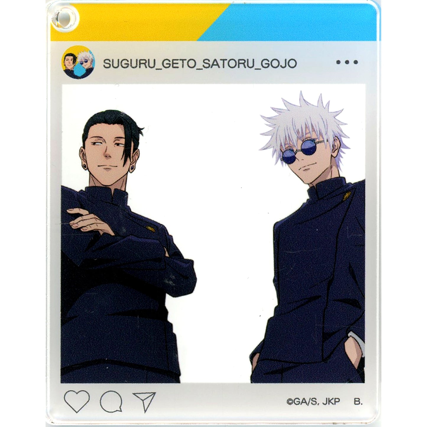 Satoru Gojo and Suguru Geto Hapikuro Outing Keychain Illustration Jujutsu Kaisen Hidden Inventory Premature Death [USED]