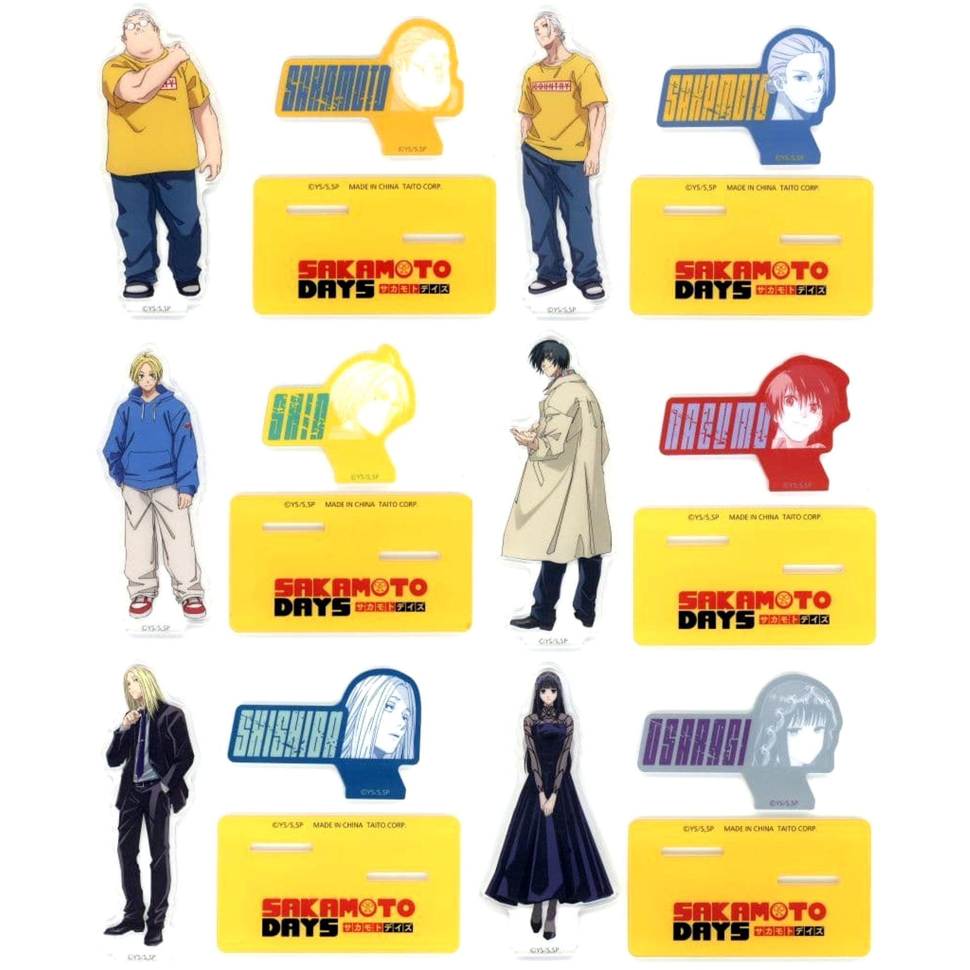 Sakamoto Days Taro Sakamoto & Others All 6 Types Set Acrylic Stand Acrylic Stands [USED]