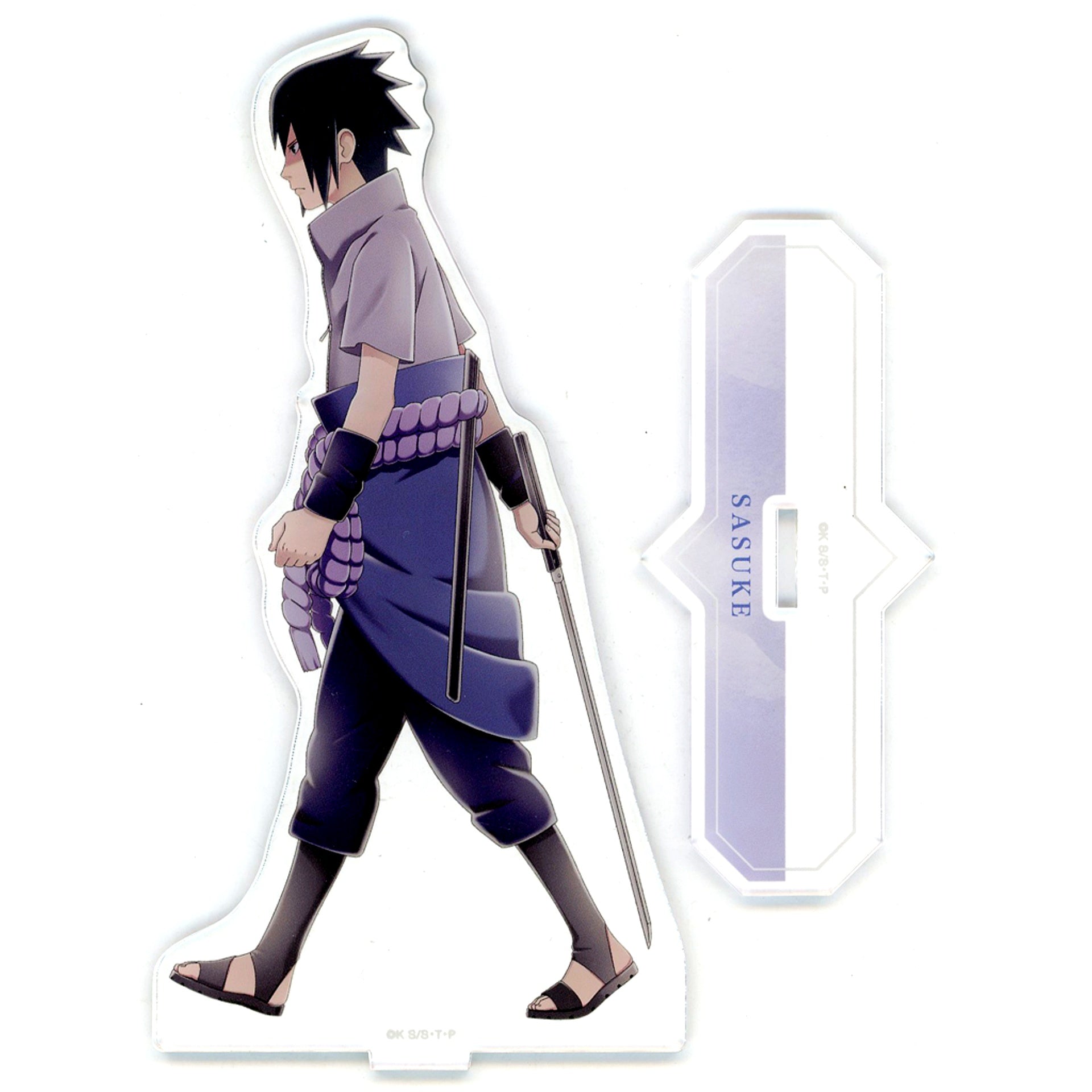 Sasuke Uchiha Illustration Walking Ver. BIG Acrylic Stand Naruto Shippuden [USED]