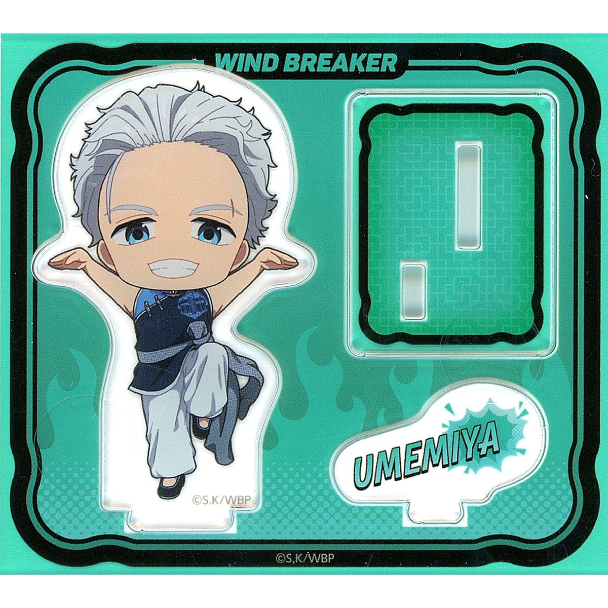 Hajime Umemiya Wind Breaker Moeyo Honoo no Kung Fu Eiyuden WIND BREAKER Kung Fu Fair in Hands Trading Mini Acrylic Stand Kung Fu Deformed [USED]