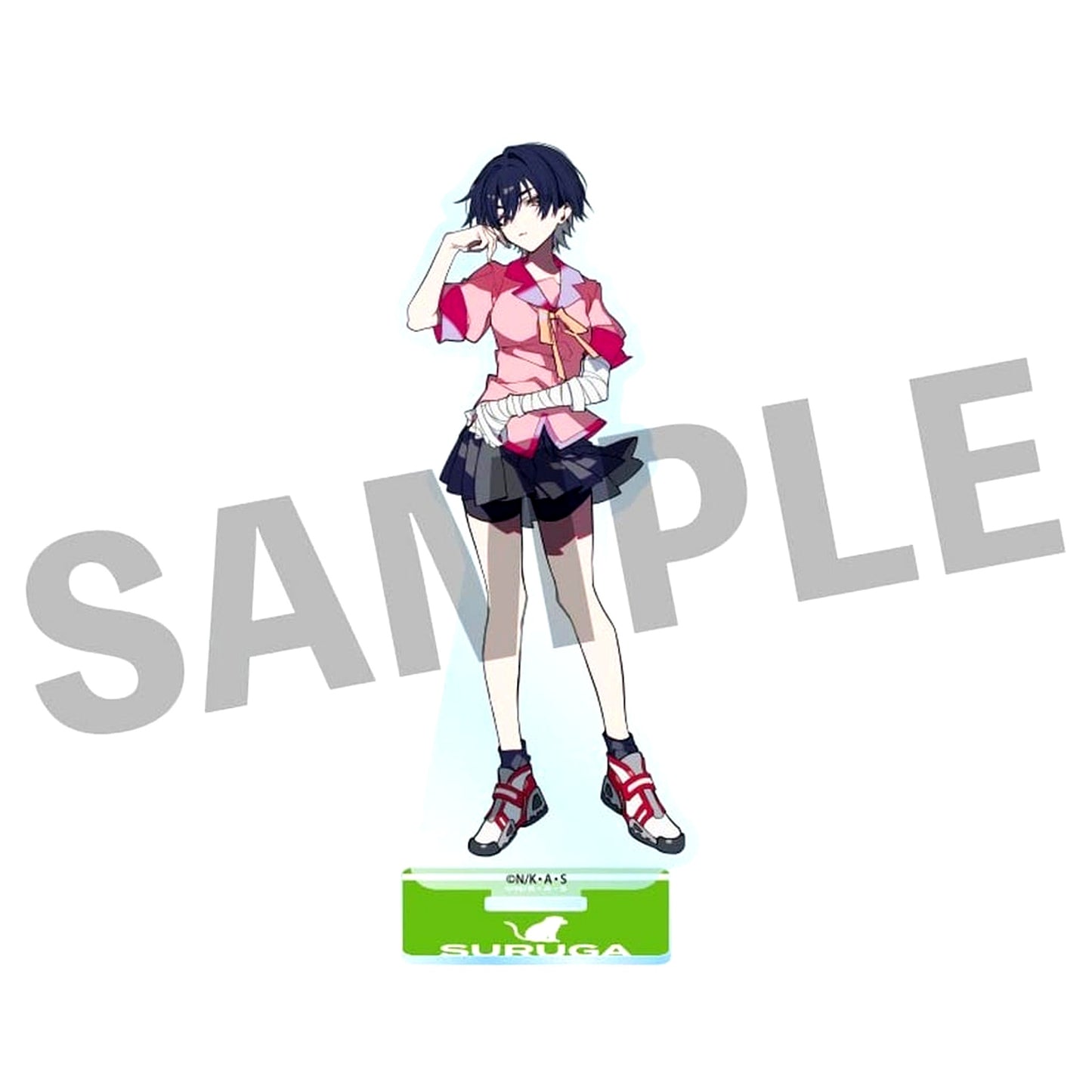 Suruga Kanbaru Monogatari Series x Kei Mochizuki Acrylic Stand "Monogatari Series x Kei Mochizuki POPUP SHOP in Loft" [USED]