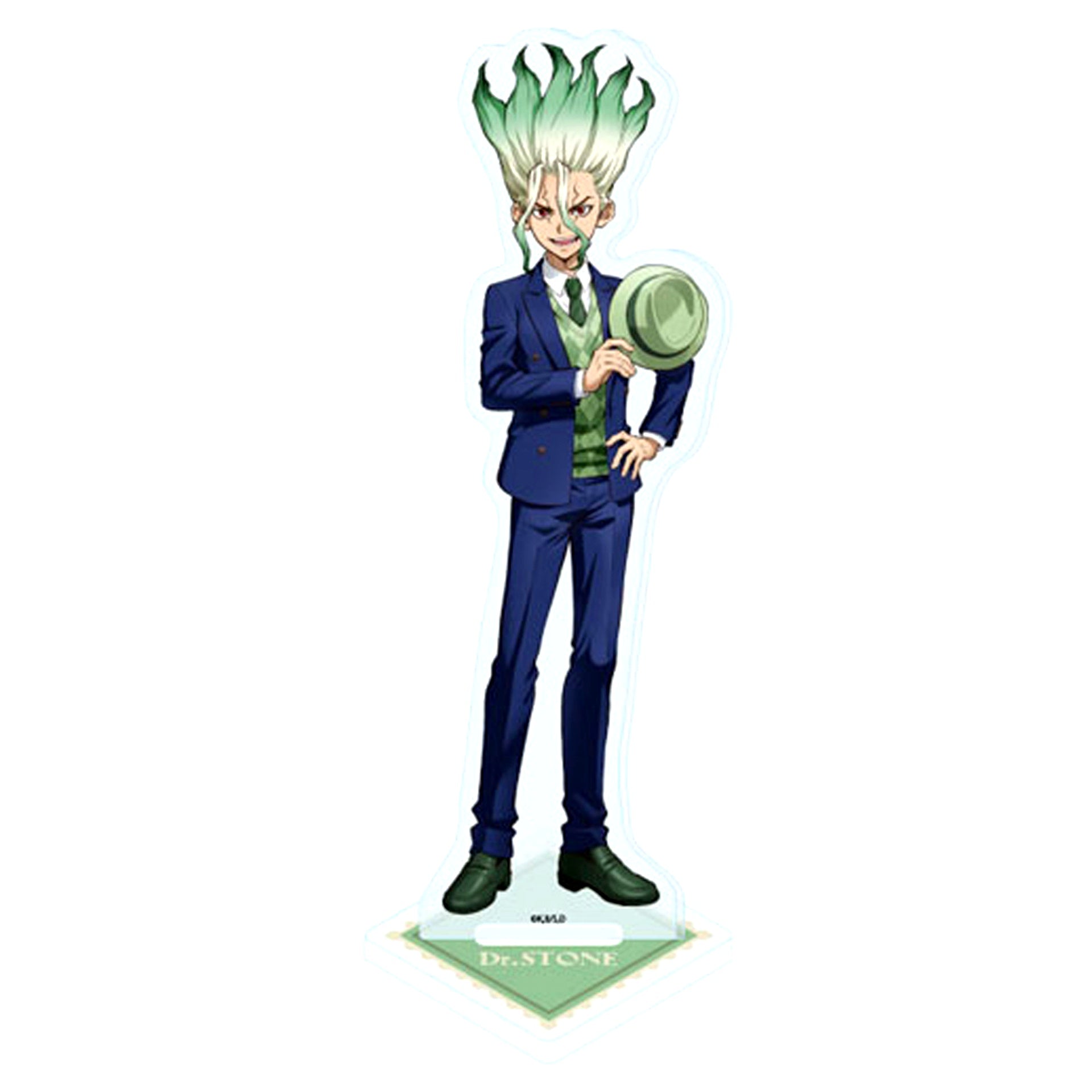 49. Senku Ishigami - Newly Drawn Illustration Argyle Pattern Version Acrylic Stand Dr.STONE [USED]