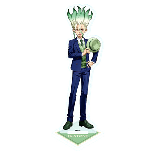 49. Senku Ishigami - Newly Drawn Illustration Argyle Pattern Version Acrylic Stand Dr.STONE [USED]