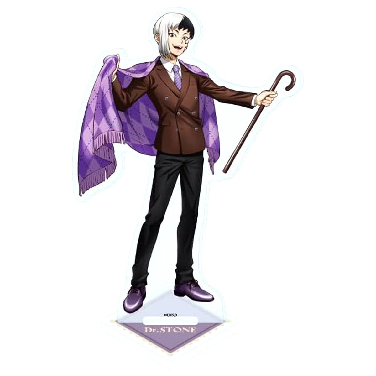 Gen Asagiri 50. Illustration Argyle Pattern Ver. Dr. STONE Acrylic Stand [USED]