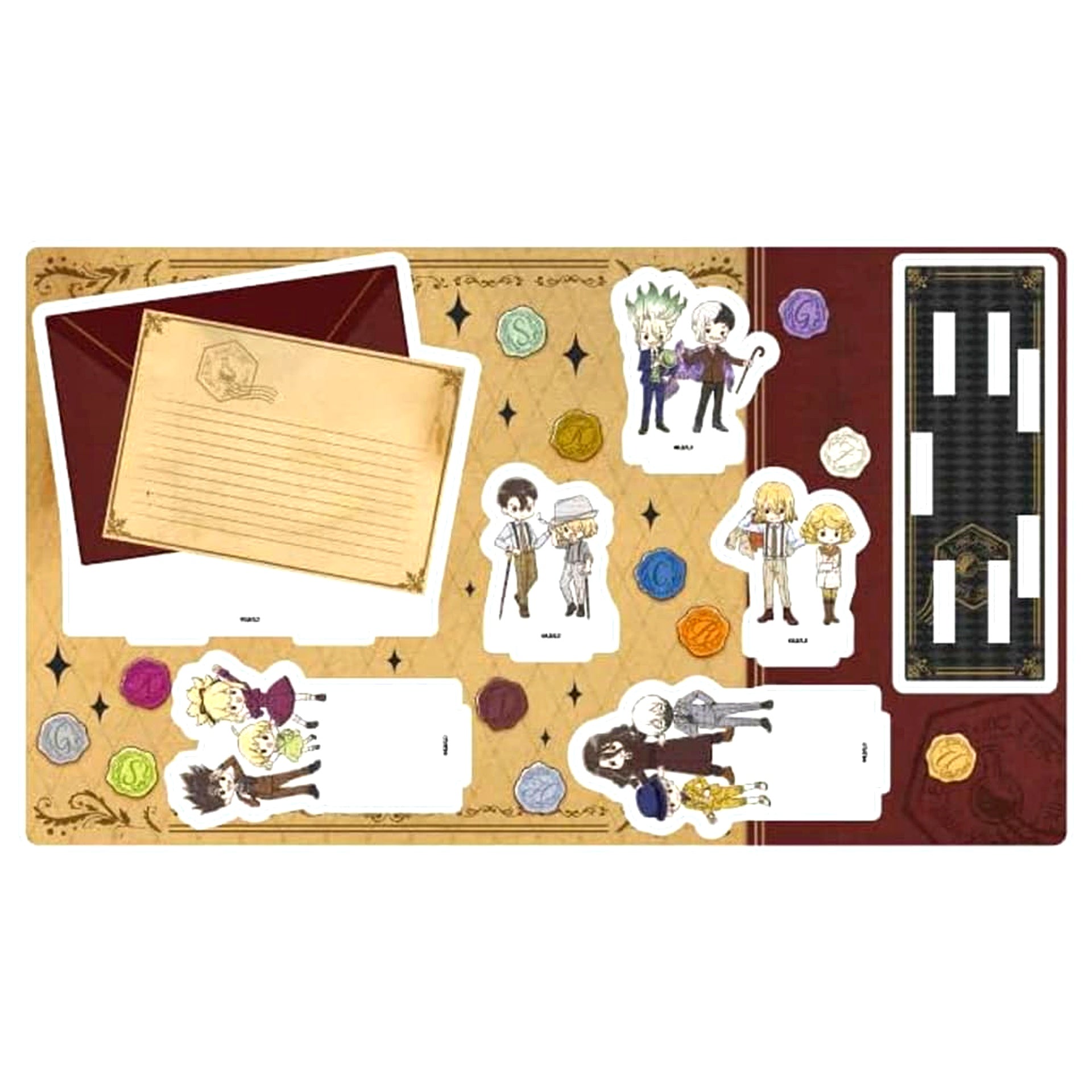 Dr. STONE No.03 Argyle Pattern Ver. Group Design GraffArt Illustration Premium Acrylic Diorama Plate [USED]