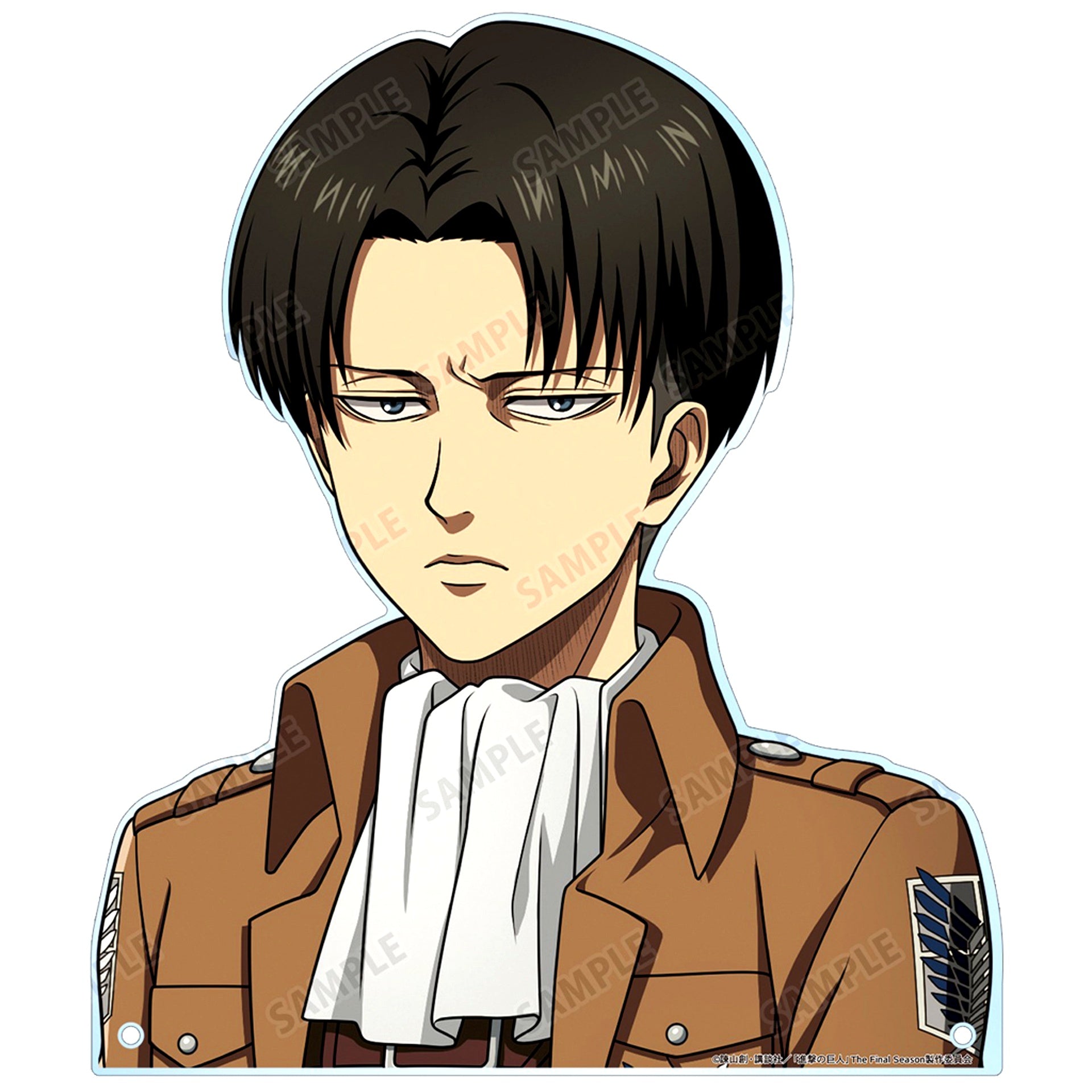 Levi Ackerman Attack on Titan Drawn Illustration Current Ver. Extra Large Die-Cut Acrylic Panel [USED]
