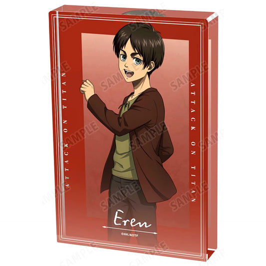 Eren Yeager Attack on Titan Drawn Illustration Past Ver. Acrylic Block [USED]