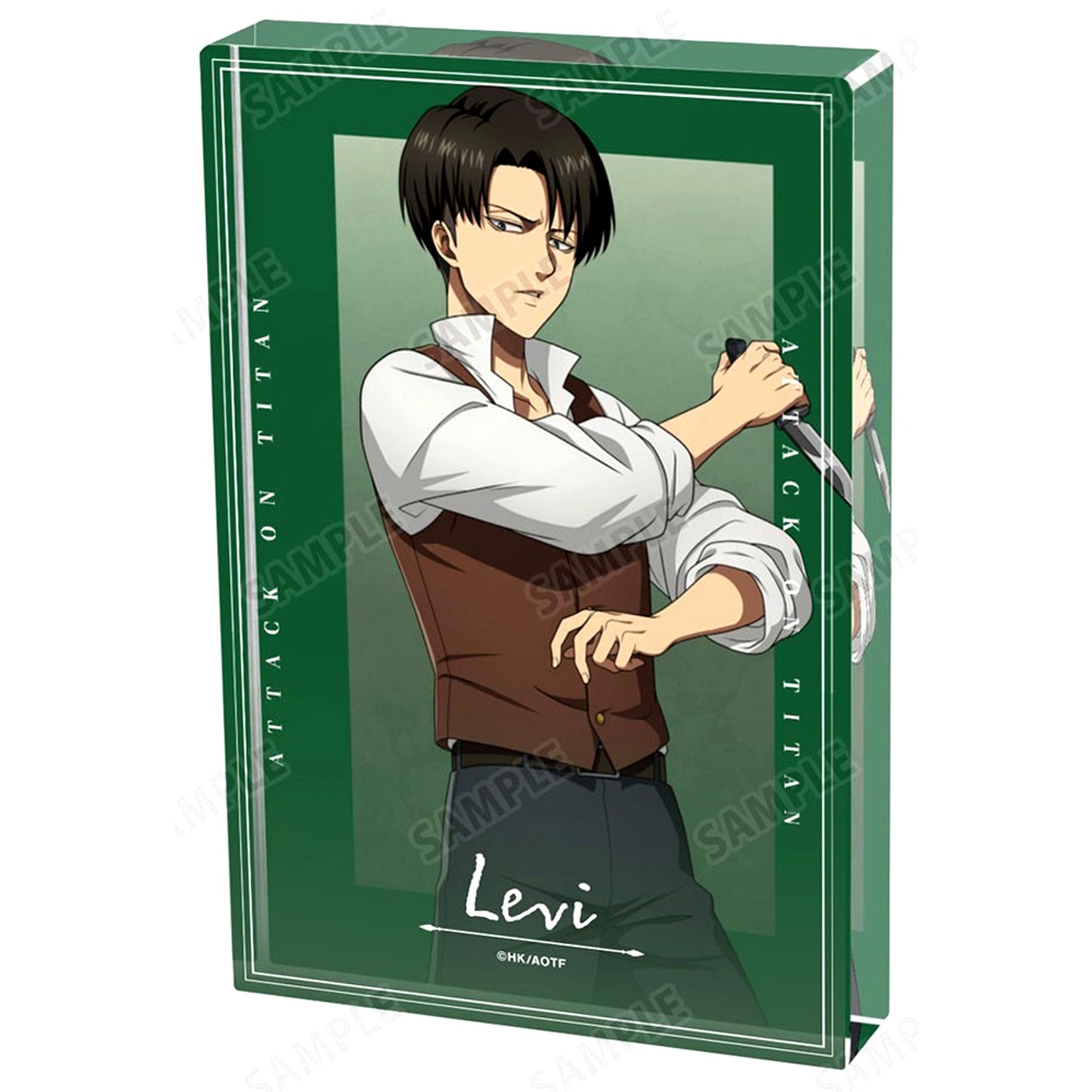 Levi Ackerman Attack on Titan Drawn Illustration Past Ver. Acrylic Block [USED]