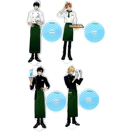 Set of 4 Tashiro-kun Kimitte Yatsu wa. cookpadLive Taiebi Fes Illustration Character Acrylic Stand [USED]