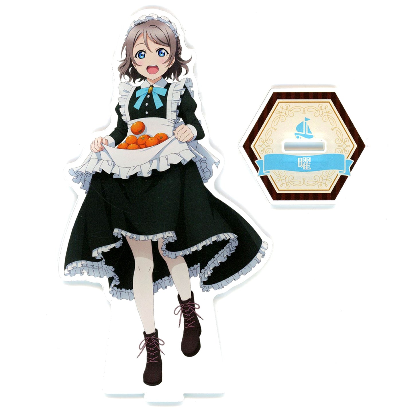 You Watanabe Big Acrylic Stand Maid Outfit GiGO Collabo Cafe Love Live! Sunshine!! [USED]