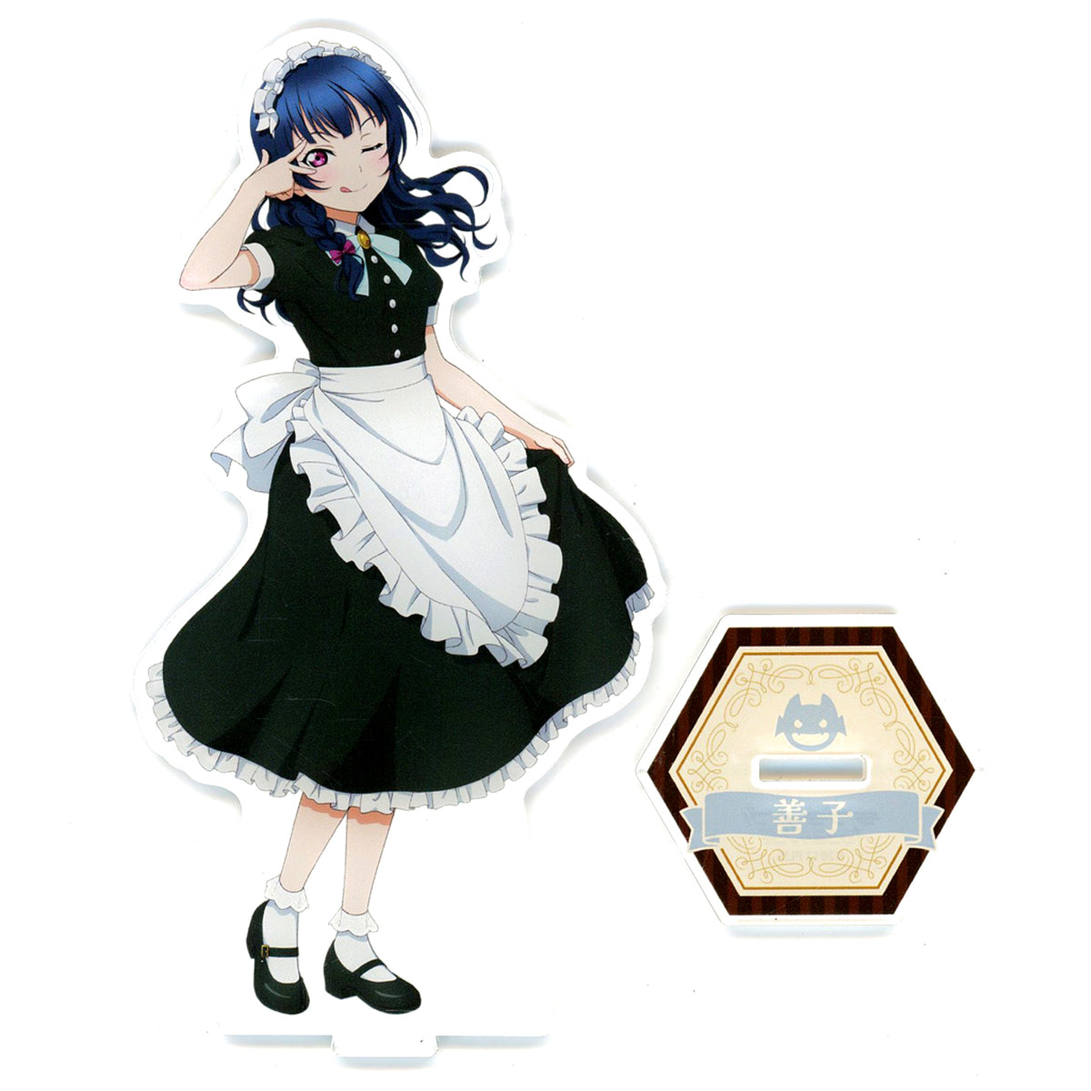 Yoshiko Tsushima Big Acrylic Stand Maid Costume GiGO Collab Cafe Love Live! Sunshine!! [USED]