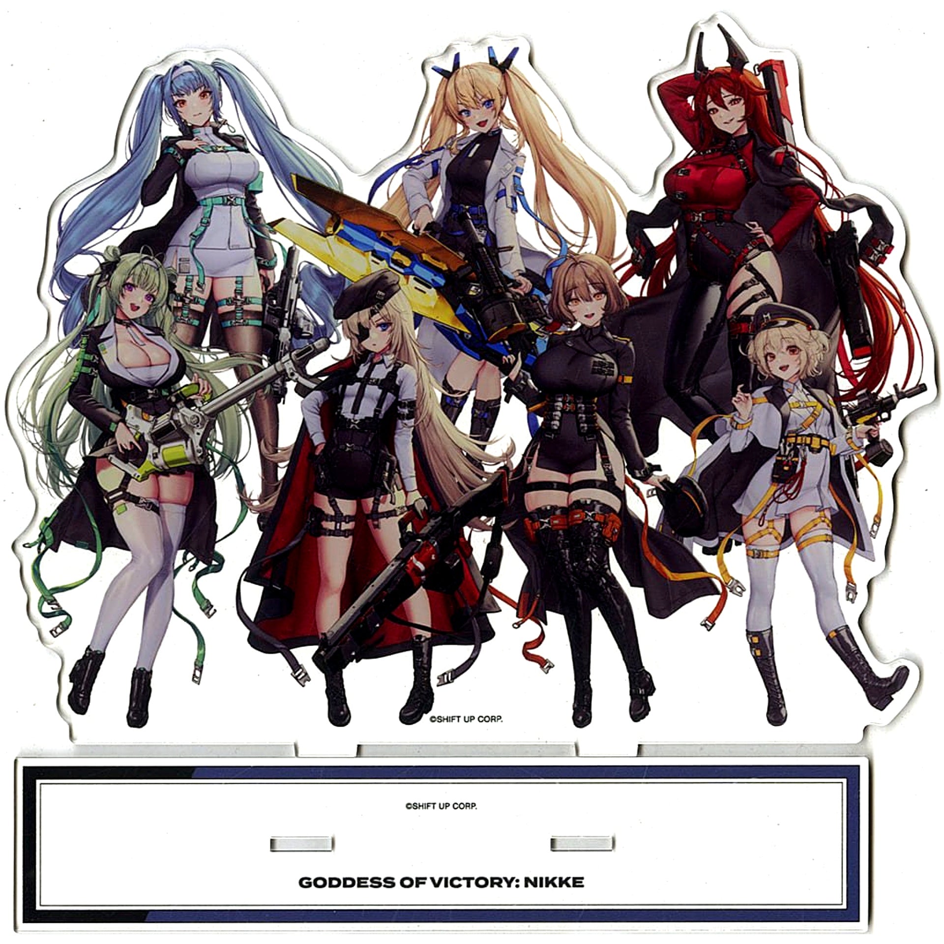 Group LOVECACAO Illustration Tactical Fashion ver. Goddess of Victory: NIKKE BIG Acrylic Stand POP UP SHOP in Marui [USED]