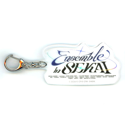 Hatsune Miku: Colorful Stage! X Ensemble Stars!! Logo Acrylic Keychain Connect Live Special Edition Project SEKAI Ensemble Stars!! Ensemble in SEKAI Exclusive Keychains [USED]