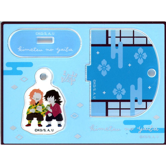 Giyu Tomioka & Sabito Demon Slayer Yurayura Acrylic Stand Collection Yuru Palette Hashira Training Ver. [USED]