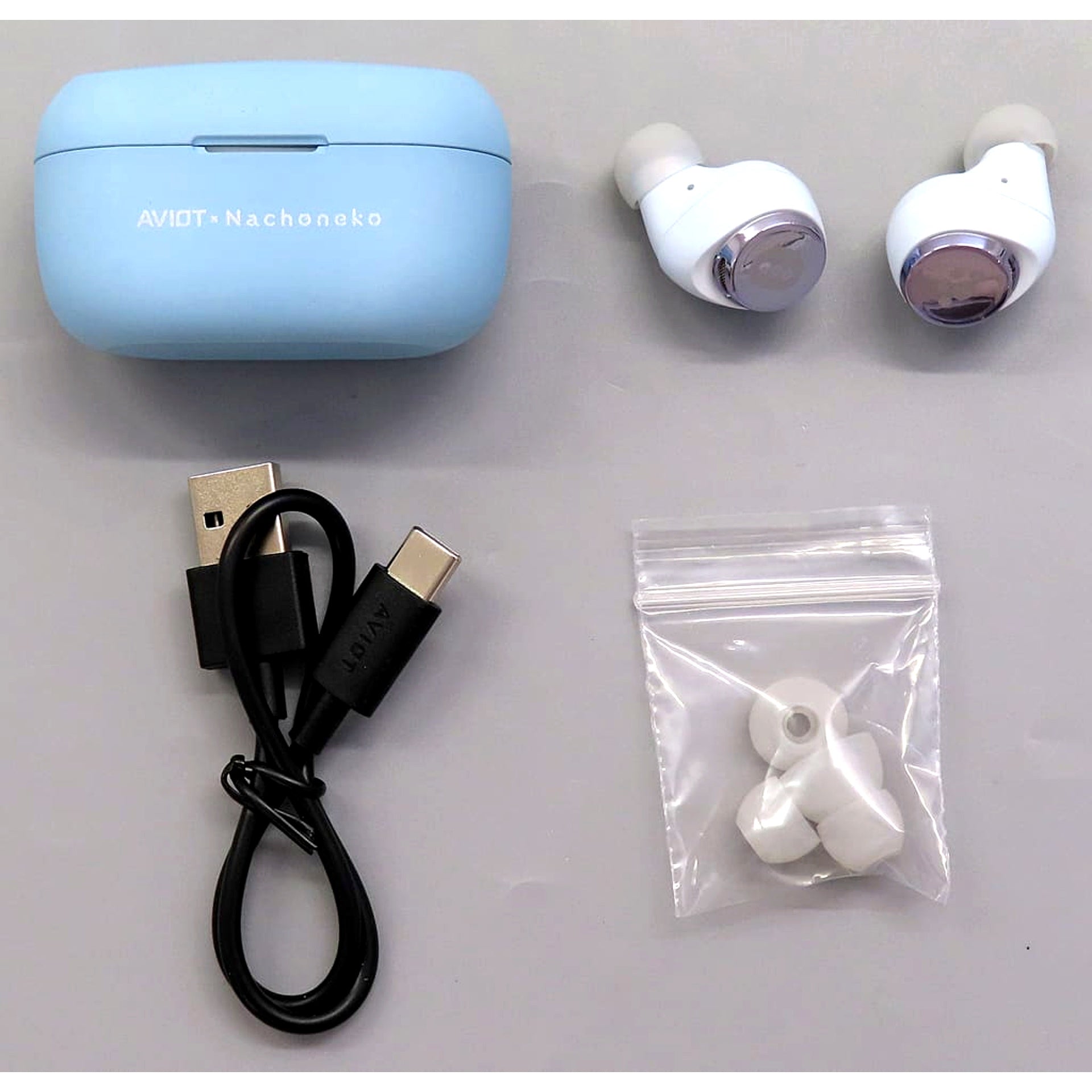 Nachoneko Virtual YouTuber Wireless Earbuds TE-V1R-NCN x AVIOT [USED]