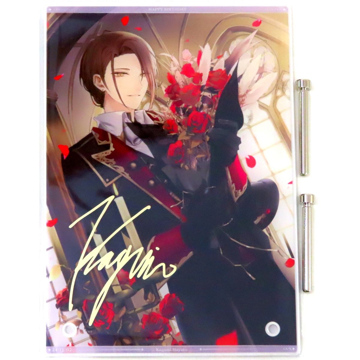 Kagami Hayato Virtual YouTuber Nijisanji A5 Acrylic Panel Replica Autograph Kagami Hayato Birthday 2024 Bundle Item [USED]