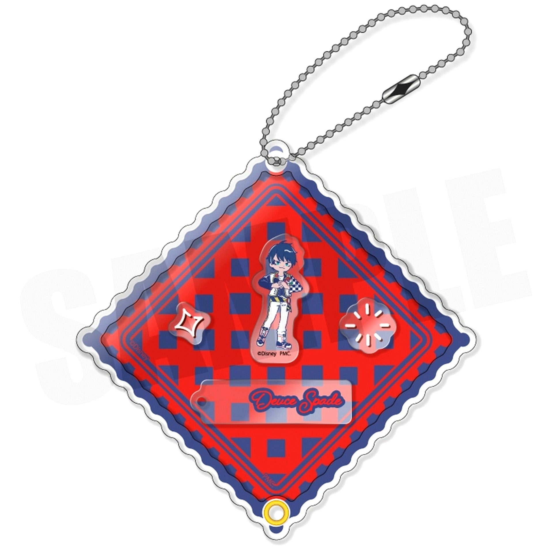 C. Deuce Spade Disney Twisted-Wonderland RetoPop Shaka Shaka Acrylic Keychain Heartslabyul Dorm [USED]