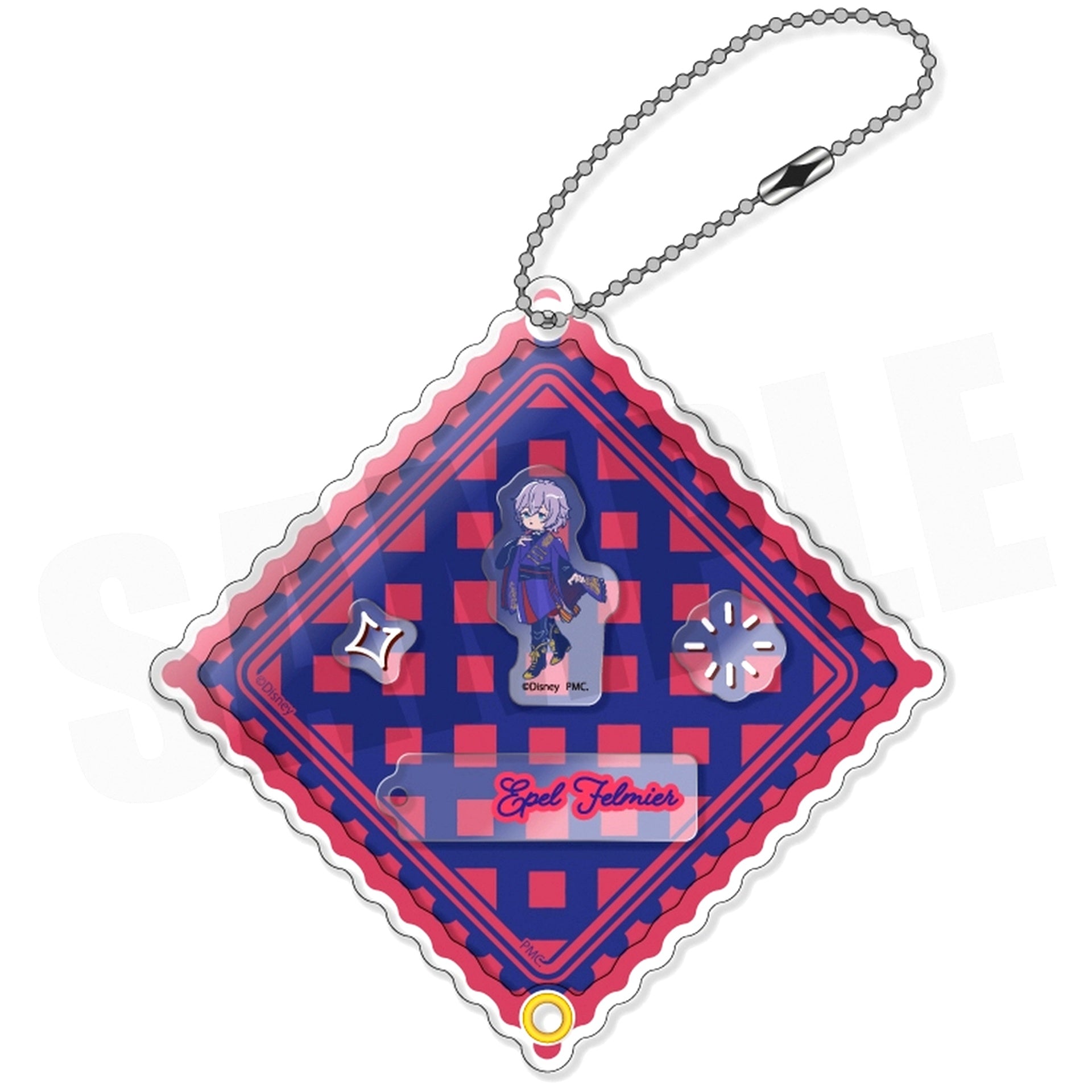 B. Epel Felmier Disney Twisted-Wonderland RetoPop Shaka Shaka Acrylic Keychain Pomfiore Dorm [USED]