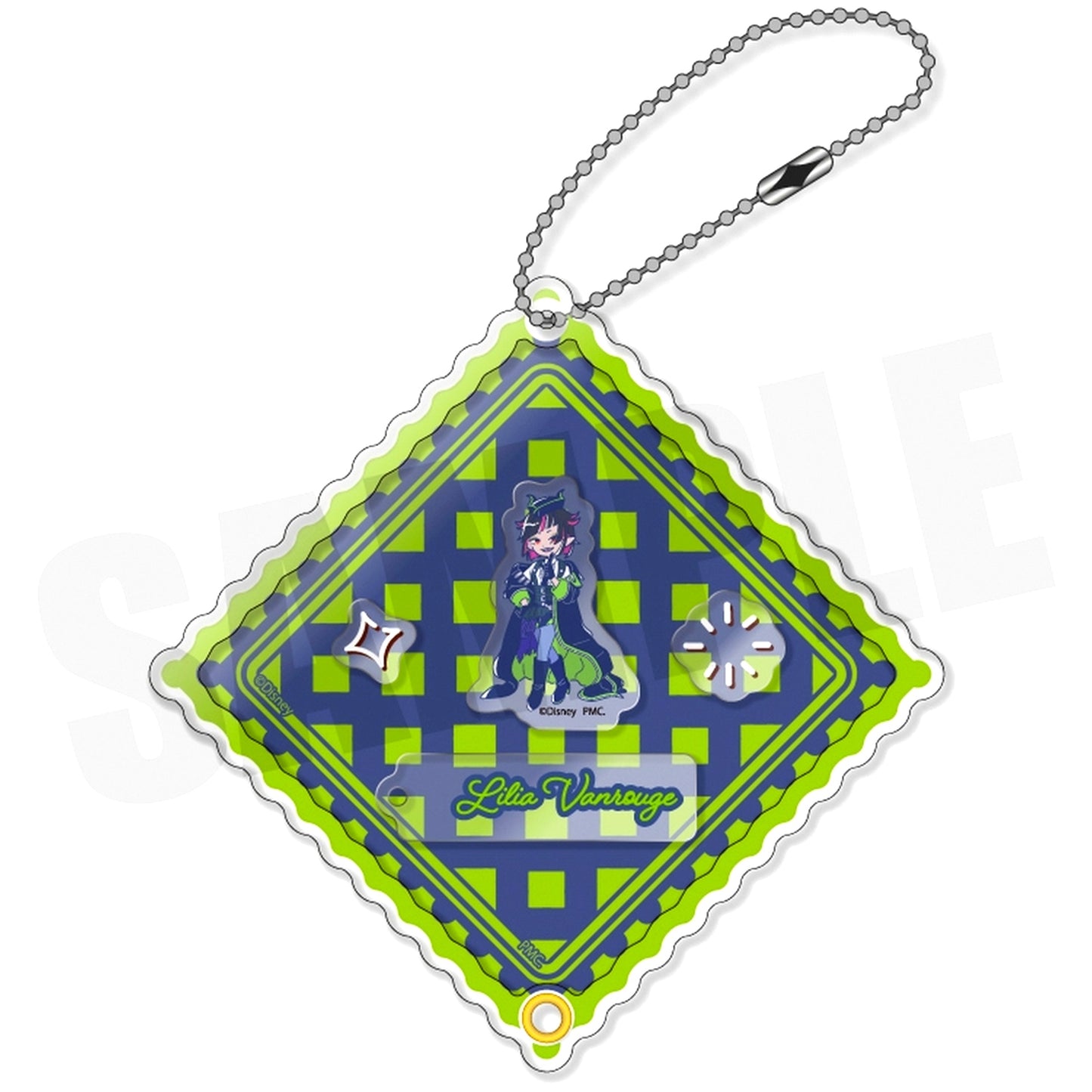 B. Lilia Vanrouge Disney Twisted-Wonderland RetoPop Shaka Shaka Acrylic Keychain Diasomnia Dorm [USED]
