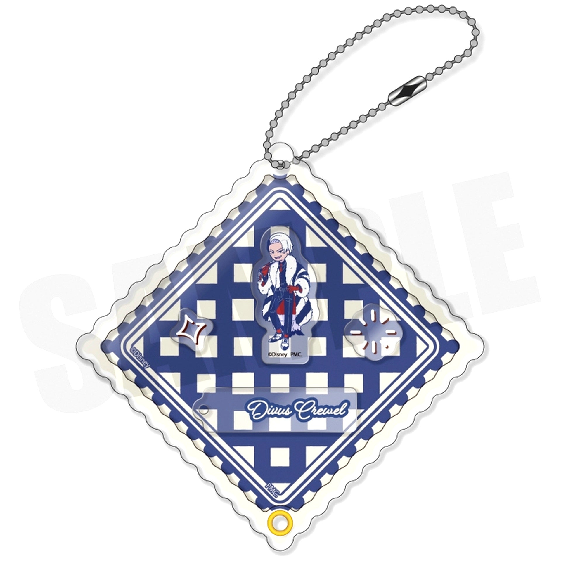 C Divus Crewel Retopopu Shaka Shaka Acrylic Keychain Night Raven College Staff Disney Twisted-Wonderland [USED]