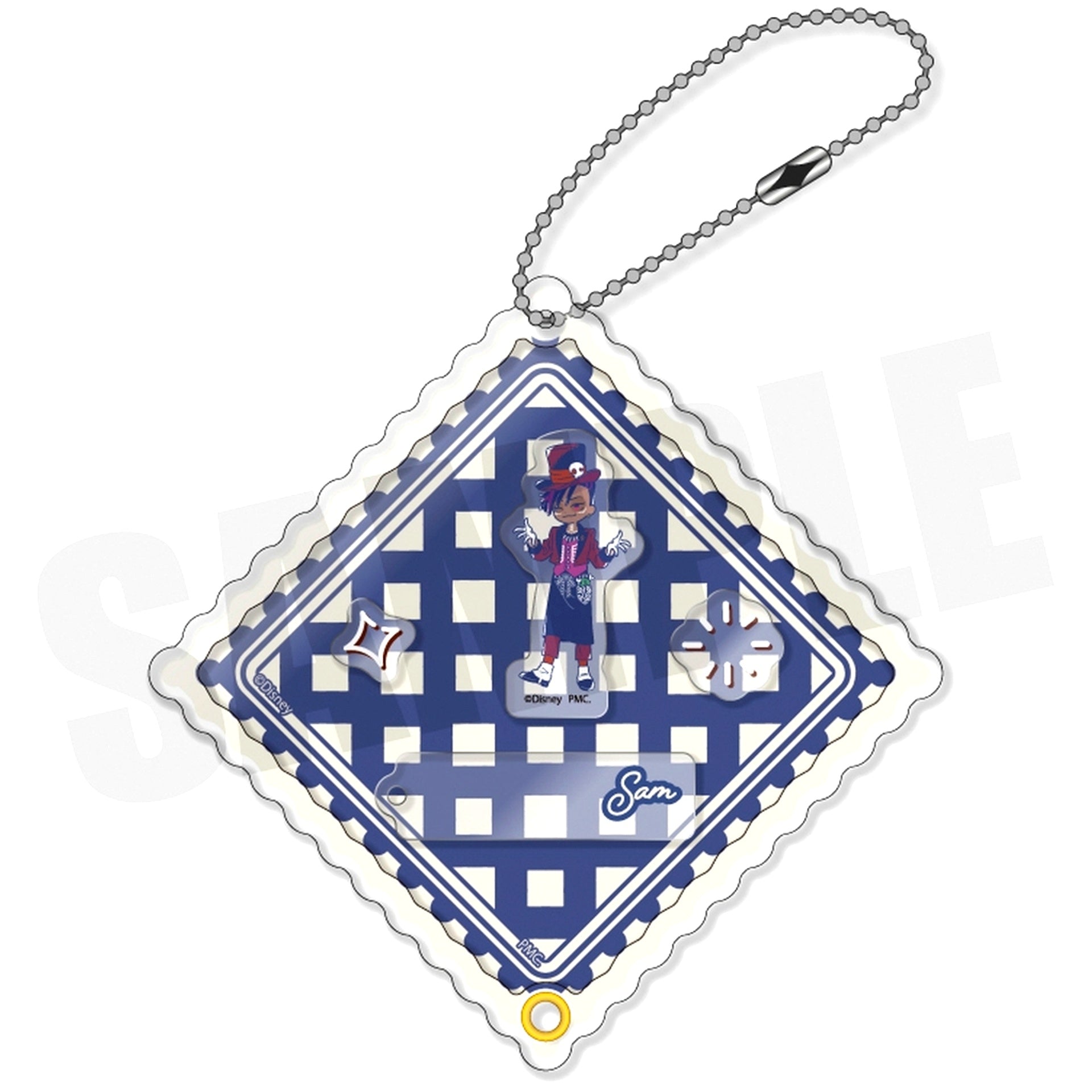 F. Sam Disney Twisted-Wonderland RetoPop Shaka Shaka Acrylic Keychain Night Raven College Staff [USED]