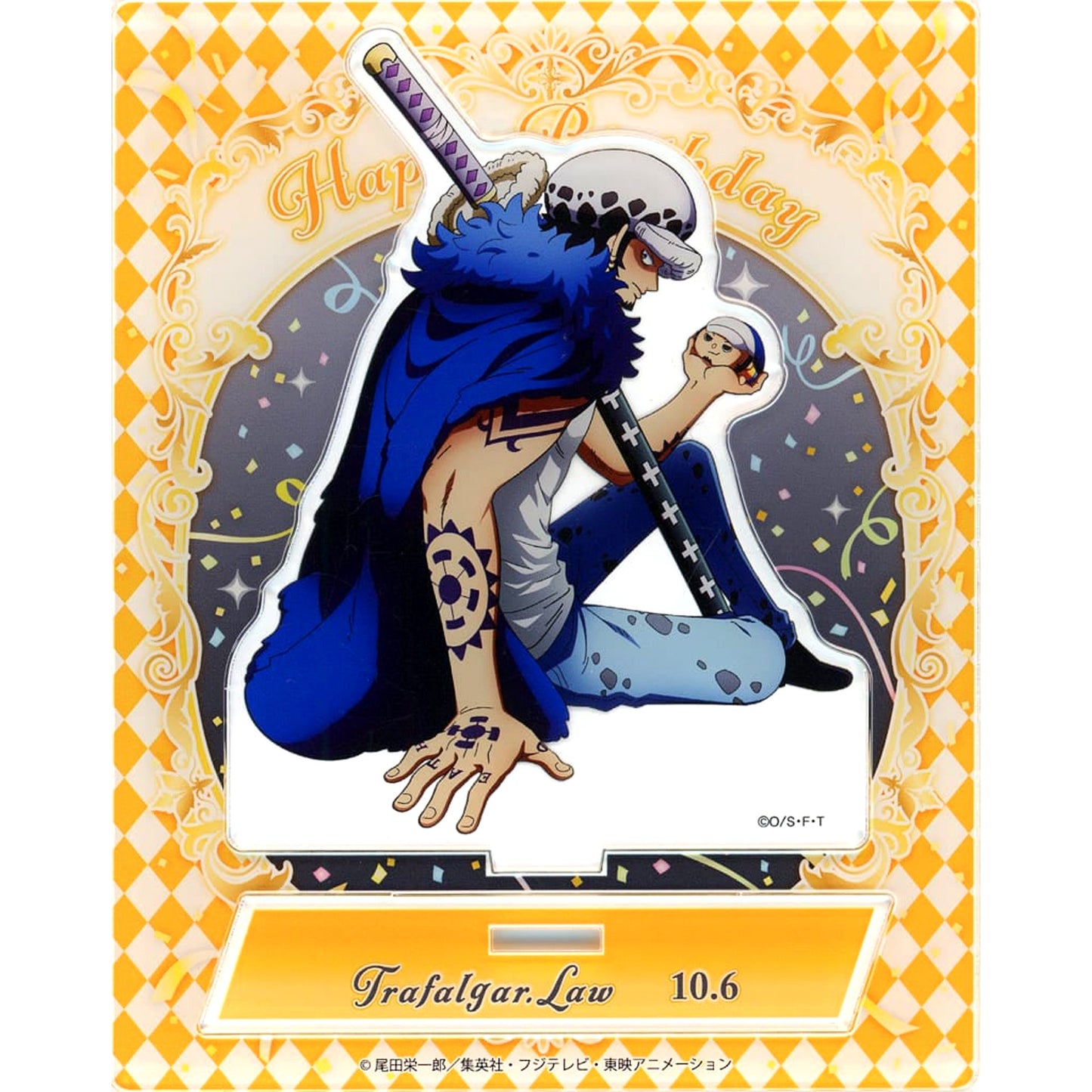 Trafalgar Law One Piece Birthday Acrylic Stand 2024 Mugiwara Store Exclusive [USED]