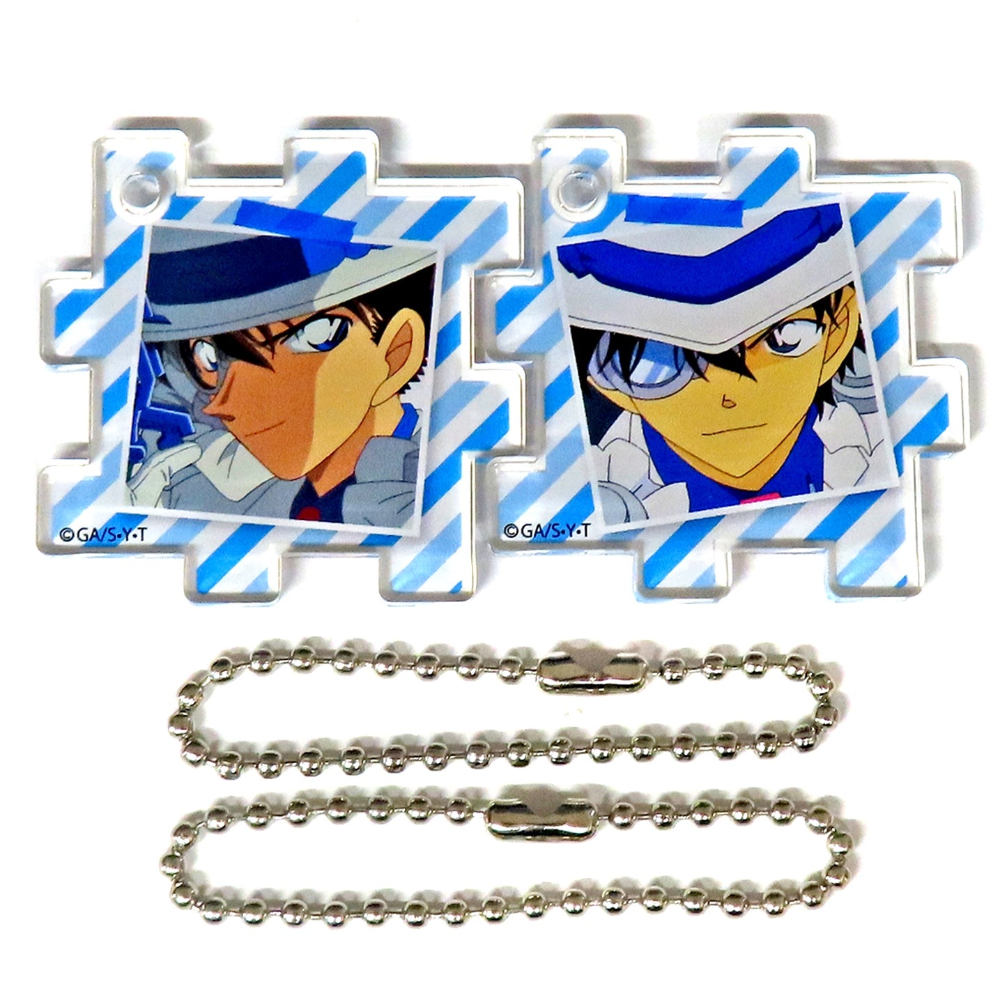 Kaito Kid Detective Conan Land Trading Acrylic Puzzle Keychain TV Anime Famous Scene Ver. [USED]