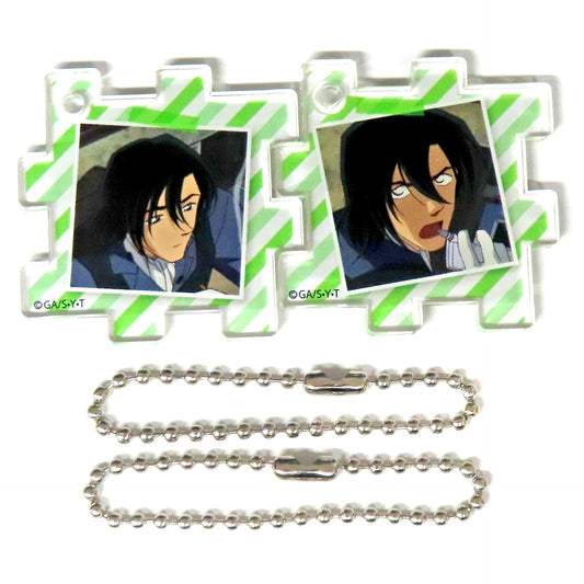 Kenji Hagiwara Detective Conan Land Trading Acrylic Puzzle Keychain TV Anime Famous Scene Ver. [USED]