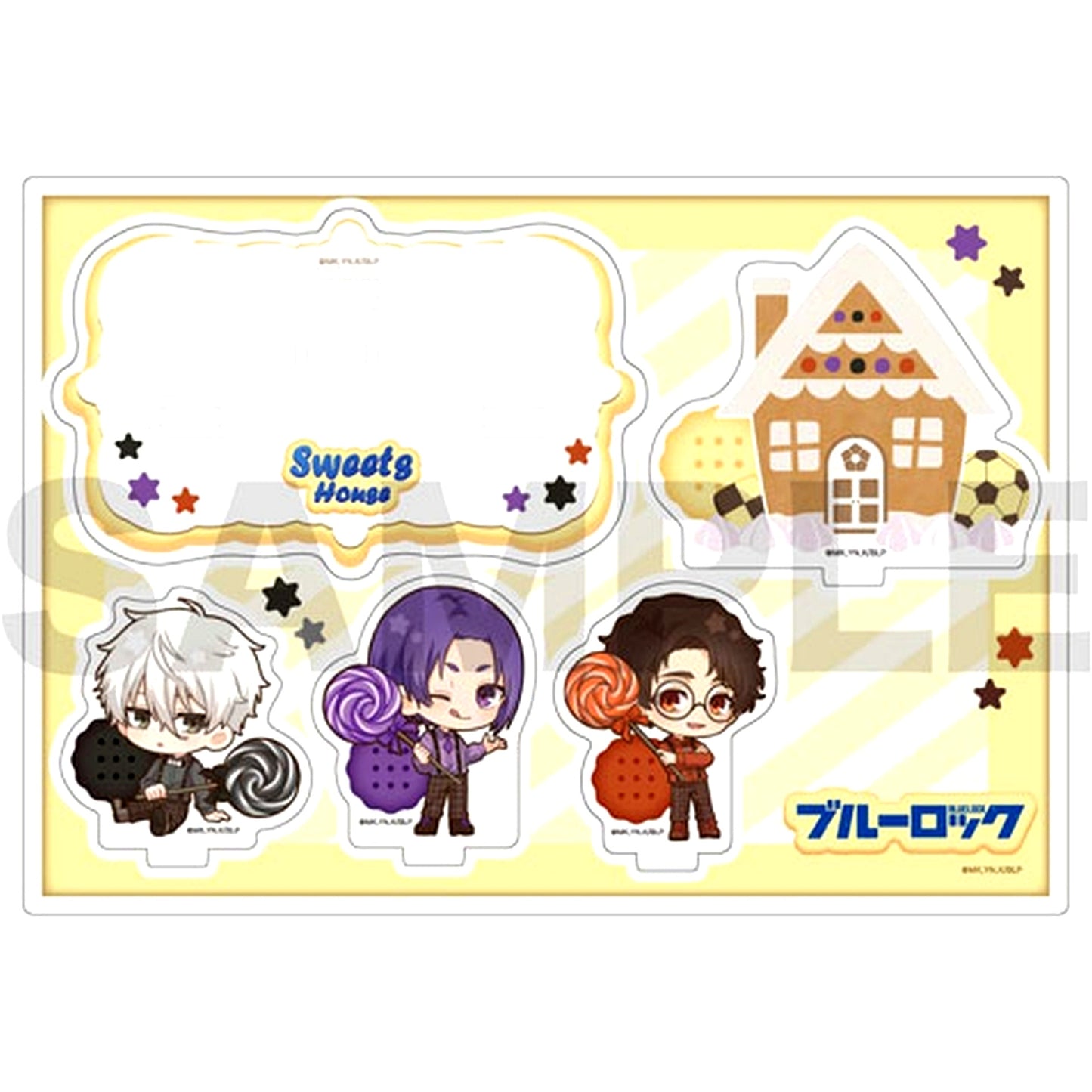 Seishiro Nagi and Reo Mikage and Kenyu Yukimiya Sweets House Acrylic Diorama Stand Blue Lock 2nd Season [USED]