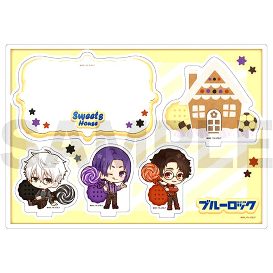 Seishiro Nagi and Reo Mikage and Kenyu Yukimiya Sweets House Acrylic Diorama Stand Blue Lock 2nd Season [USED]