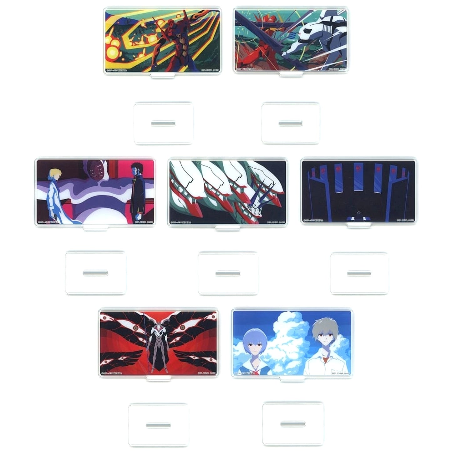 Neon Genesis Evangelion: The End of Evangelion Evangelion Unit 02 & Others All 7 Types Set Ichiban Kuji Acrylic Stand Prize G [USED]