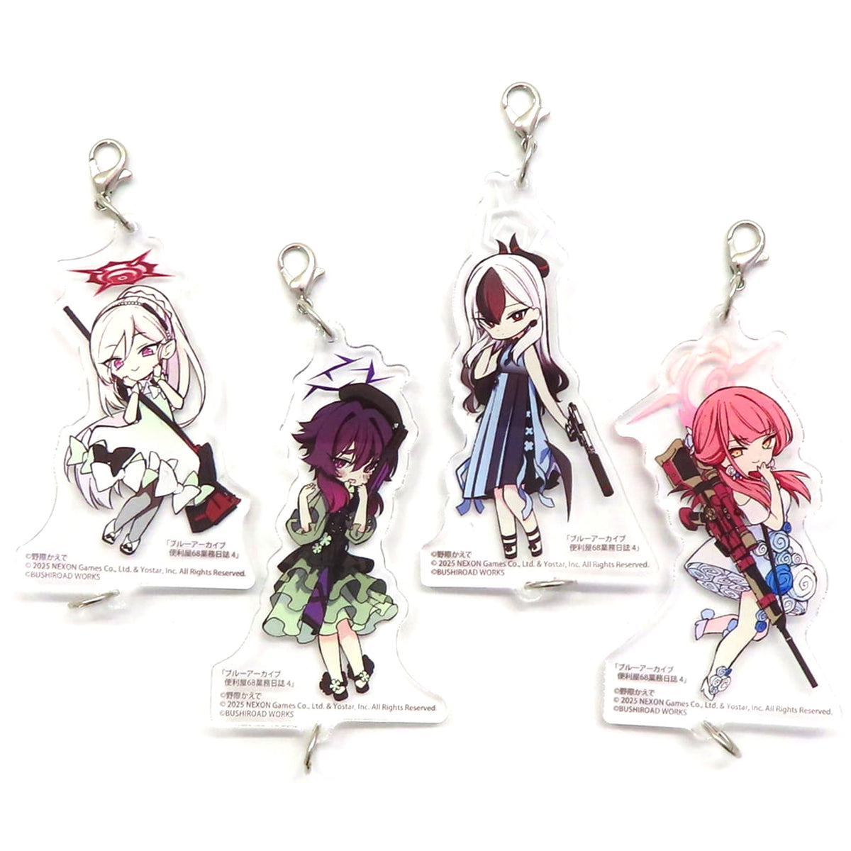 Blue Archive Kayoko & Others Newly Drawn Linked Acrylic Charm Set Gamers Limited Bonus Included with Volume 4 of Comics Handy Helper 68 Work Journal Charm [USED]