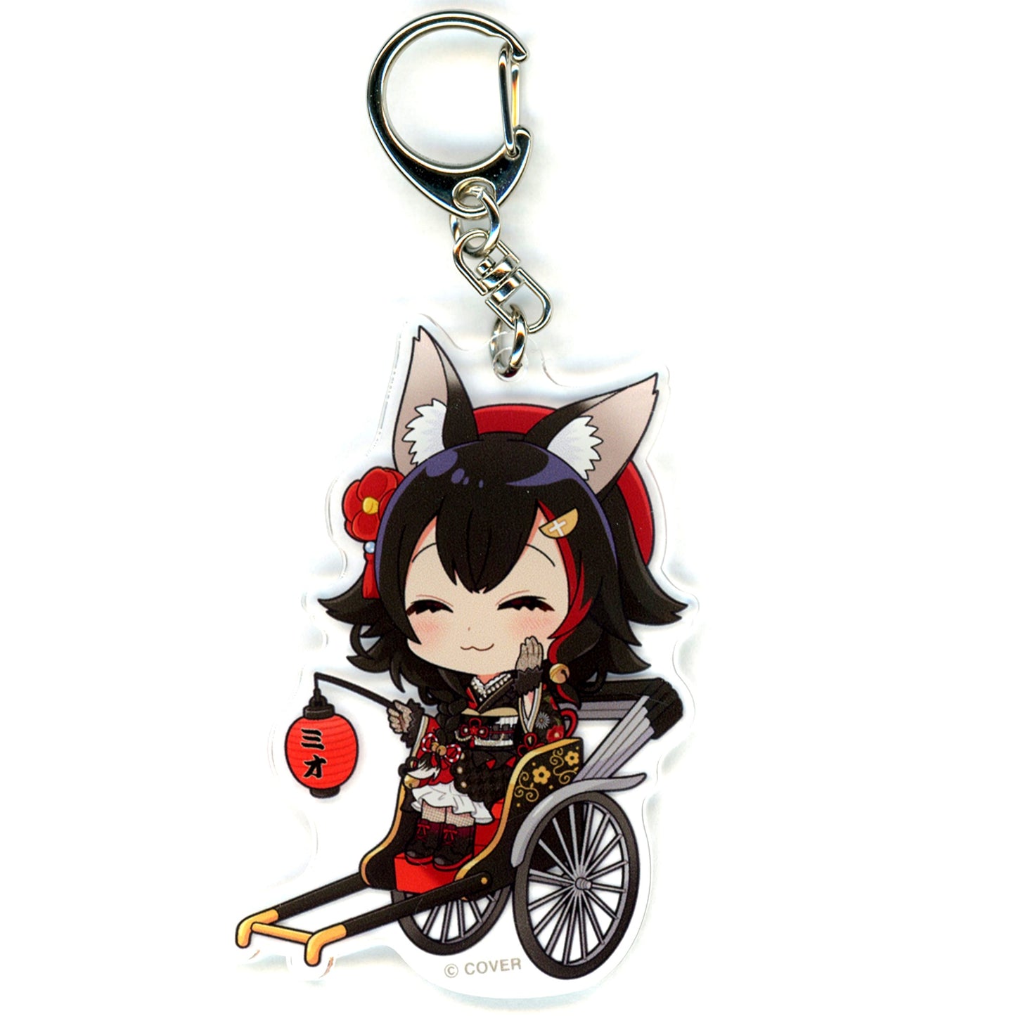 Ookami Mio hololive Holotsuri Spring Breeze Flower Dance Tree Village Gotochi Acrylic Keychain Rickshaw Tokyo Venue Ltd [USED]