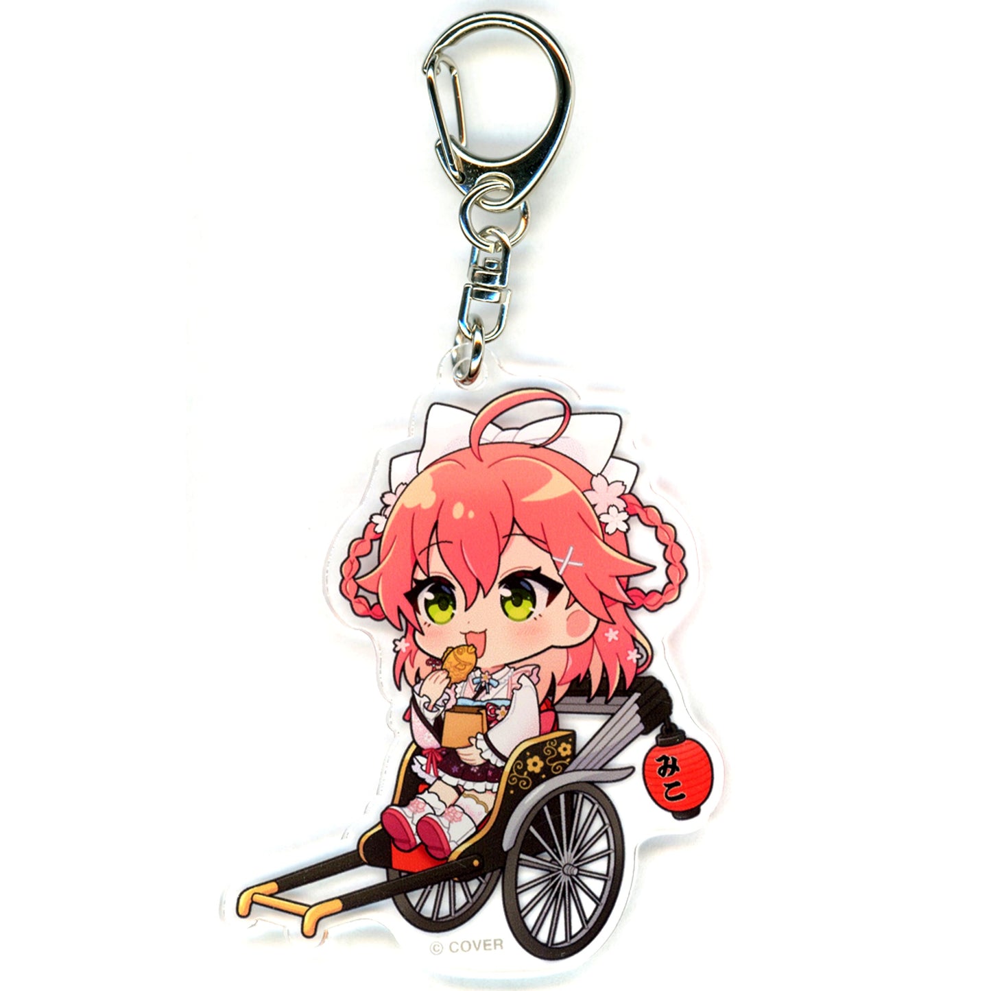 Sakura Miko Hololive Regional Acrylic Keychain Rickshaw Holotree Spring Breeze Flower Dance POP-UP SHOP & CAFE in Tree Village Tokyo Venue Ltd [USED]
